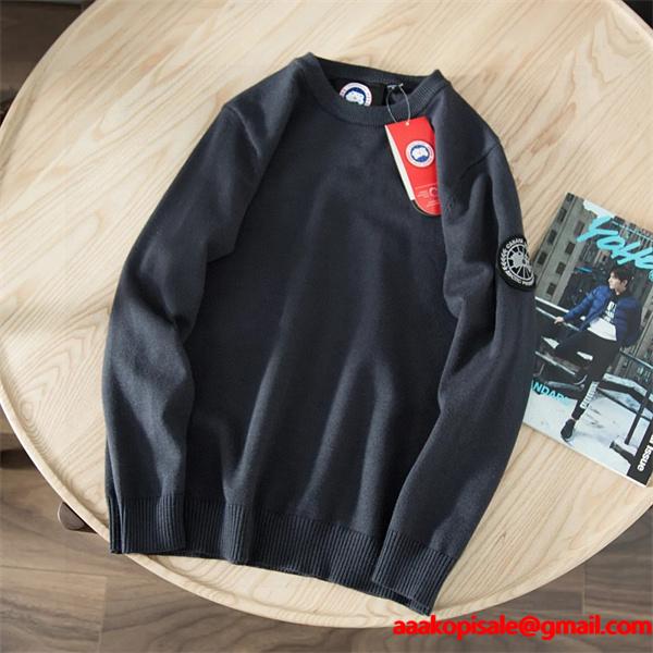 定番 マルチカラー ワンポイントロゴ 柔らか質感 秋冬万能 カナダグース コピー Canada Goose ニット