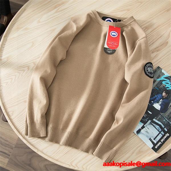 定番 マルチカラー ワンポイントロゴ 柔らか質感 秋冬万能 カナダグース コピー Canada Goose ニット