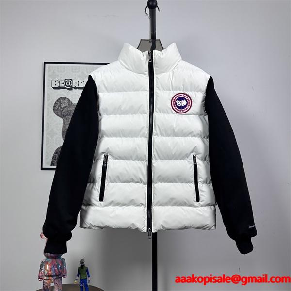注目 ホワイト×ブラック プレミアム 2025秋冬必須 カナダグース コピー Canada Goose ダウンジャケット