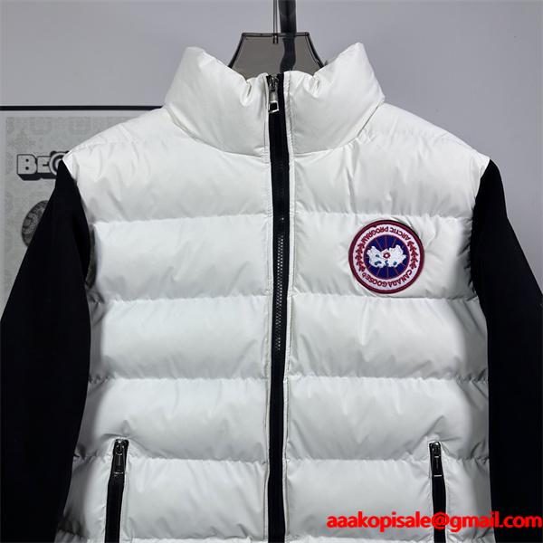 注目 ホワイト×ブラック プレミアム 2025秋冬必須 カナダグース コピー Canada Goose ダウンジャケット