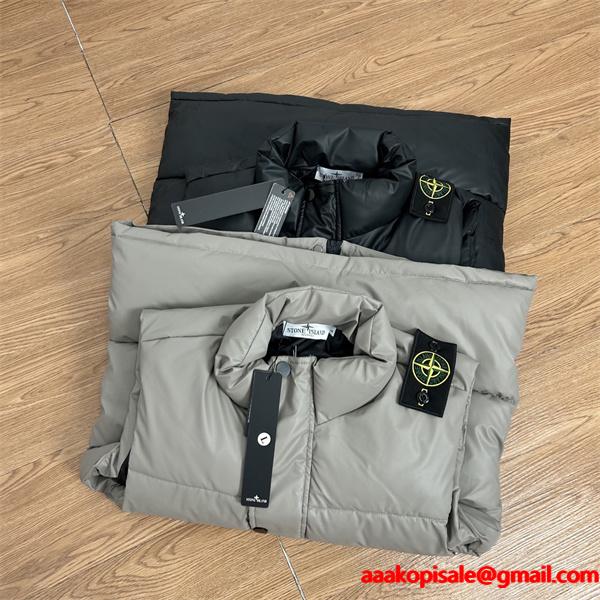 STONE ISLAND ストーンアイランド コピー 話題沸騰 2025秋冬 トレンド  ダウンベスト ブラック