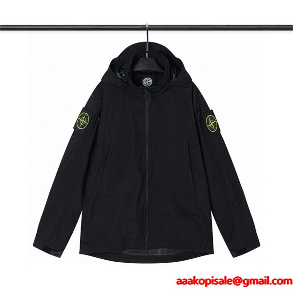 2025秋冬必須 ハイテック ライトシェル STONE ISLAND ストーンアイランド コピー ジャケットブラック