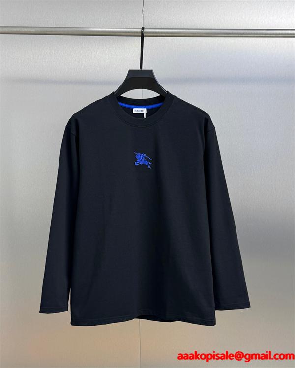 注目必至 2025新登場 シンプル刺繍 エレガント 長袖Tシャツ バーバリー コピー BURBERRY
