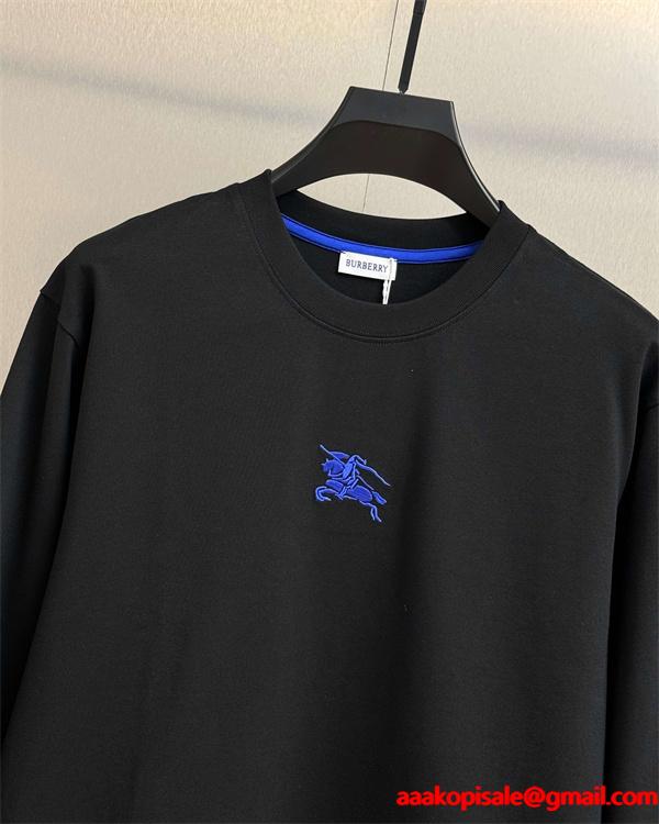 注目必至 2025新登場 シンプル刺繍 エレガント 長袖Tシャツ バーバリー コピー BURBERRY