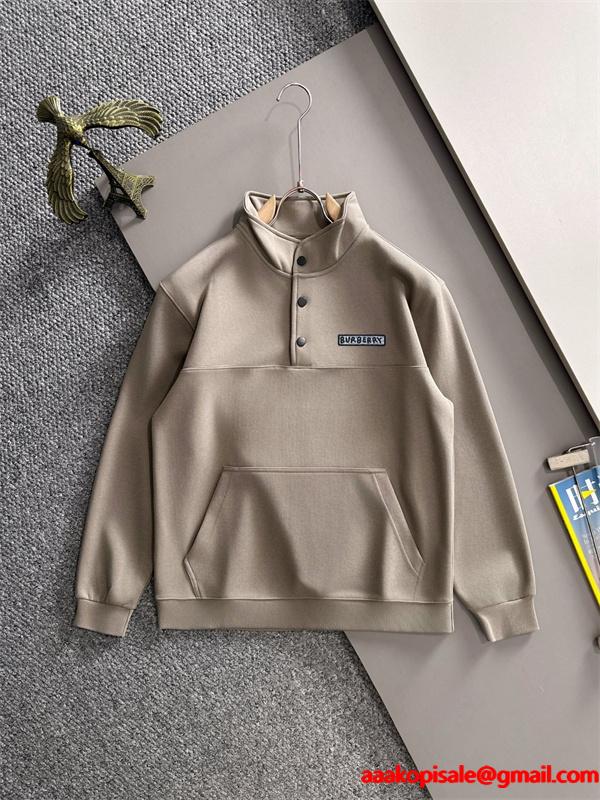 プレミアム品質 2025人気 ブラック秋冬 上品 パーカー バーバリー コピー BURBERRY