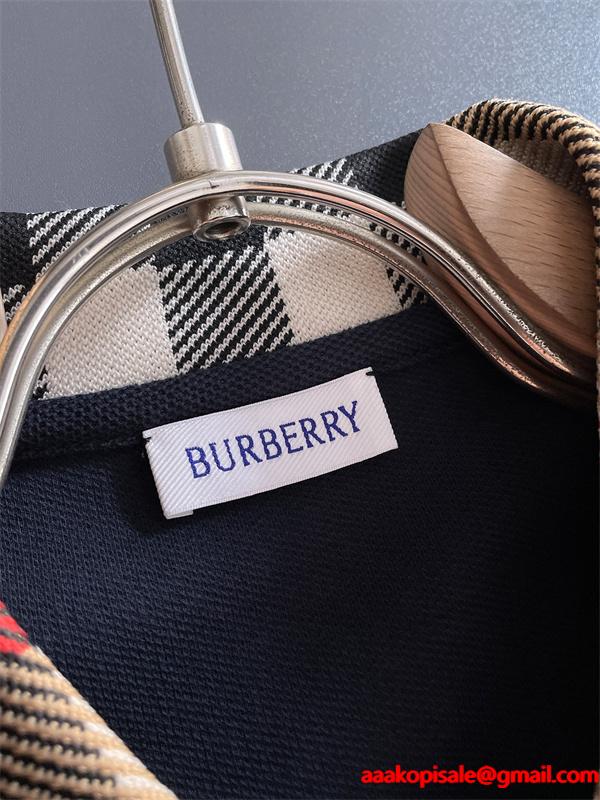 本格派 バーバリー コピー BURBERRY 2025秋冬人気 ブルー チェックフードジャケット