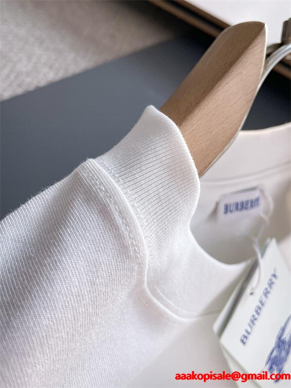 話題沸騰 2025秋冬 ブラック 長袖Tシャツ バーバリー コピー BURBERRY