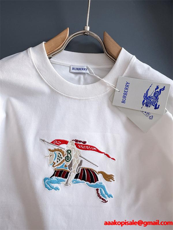 話題沸騰 2025秋冬 ブラック 長袖Tシャツ バーバリー コピー BURBERRY