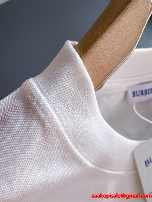トレンド必至 バーバリー コピー BURBERRY 2025秋冬 ブラック ロゴ刺繍 長袖Tシャツ