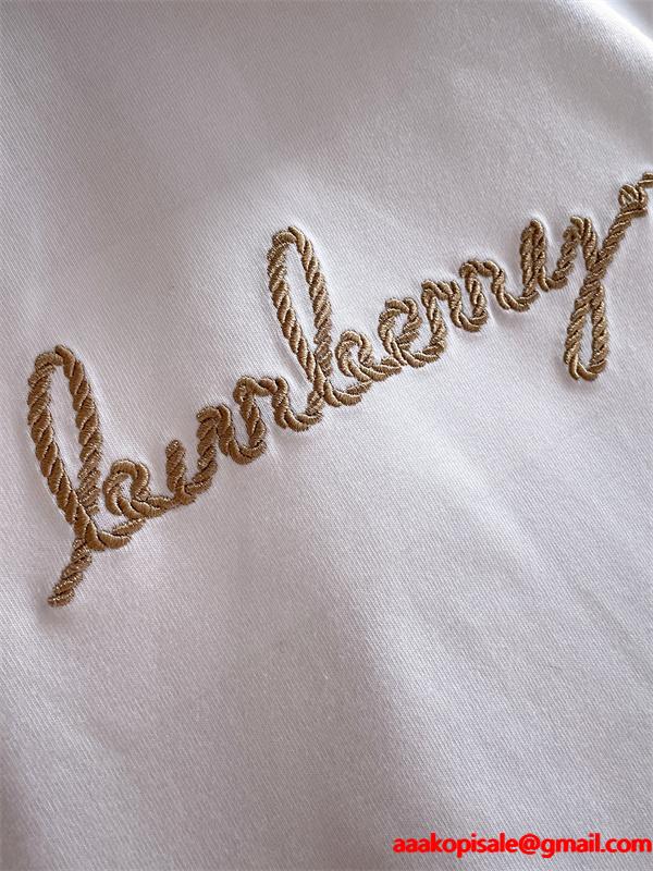 高級感漂う 2025秋冬 ブラック エレガント刺繍 長袖Tシャツ バーバリー コピー BURBERRY