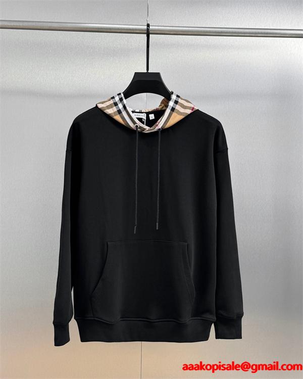 バーバリー コピー BURBERRY 期間限定 2025秋冬定番 キャメル＆ブラック パーカー