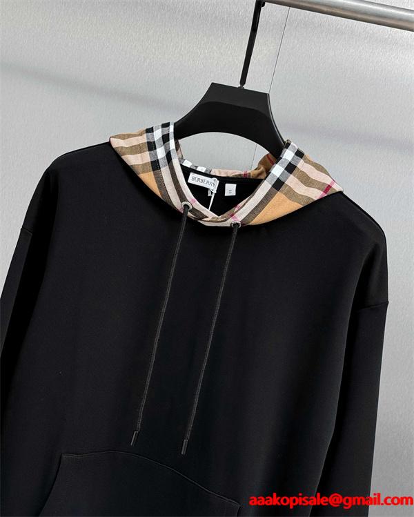 バーバリー コピー BURBERRY 期間限定 2025秋冬定番 キャメル＆ブラック パーカー