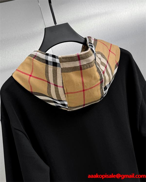バーバリー コピー BURBERRY 期間限定 2025秋冬定番 キャメル＆ブラック パーカー