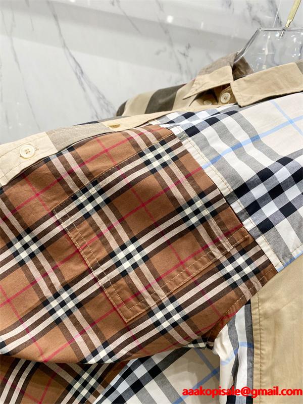 先行注目 2025秋冬必須アイテム ベージュ＆ブルー シャツ バーバリー コピー BURBERRY