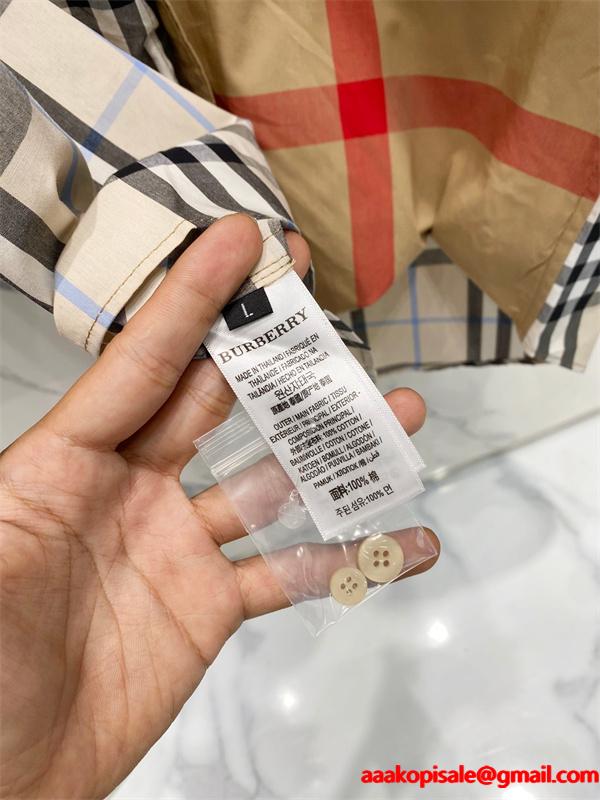 先行注目 2025秋冬必須アイテム ベージュ＆ブルー シャツ バーバリー コピー BURBERRY