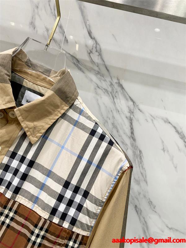 先行注目 2025秋冬必須アイテム ベージュ＆ブルー シャツ バーバリー コピー BURBERRY