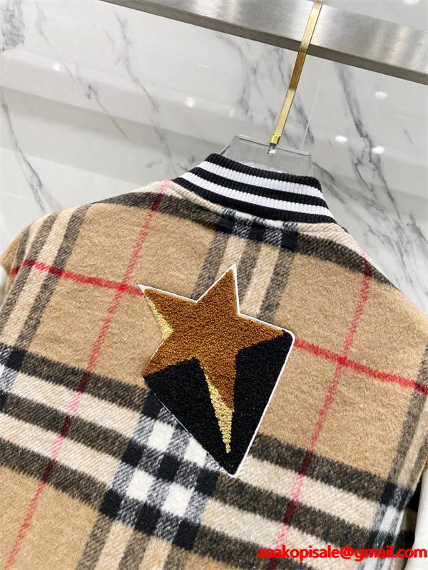 話題殺到 バーバリー コピー BURBERRY 2025秋冬冬仕様 ベージュ チェックスタジャン