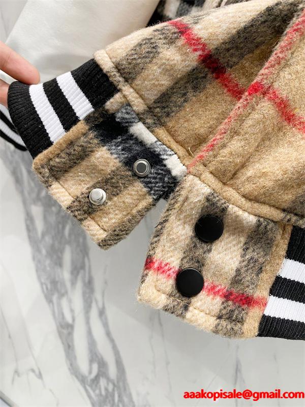 話題殺到 バーバリー コピー BURBERRY 2025秋冬冬仕様 ベージュ チェックスタジャン