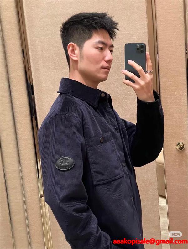 圧倒的人気 バーバリー コピー BURBERRY 2025秋冬冷え対策 ネイビー ジャケット