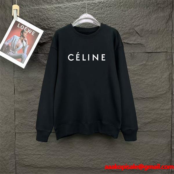 上質 CELINE セリーヌ コピー 2025秋冬 ホワイト エレガント長袖スウェット