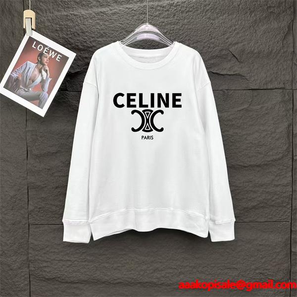 CELINE セリーヌ コピー 魅力急上昇 2026秋冬冬支度 ブラック アイコニック スウェット