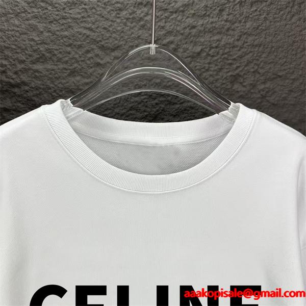 CELINE セリーヌ コピー 魅力急上昇 2026秋冬冬支度 ブラック アイコニック スウェット