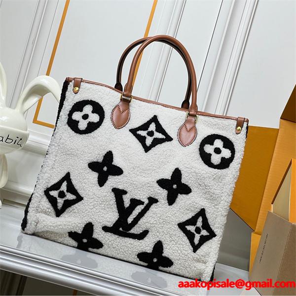 LOUIS VUITTON ルイヴィトン コピー 希少質感 ふわもこ暖か 高級デザイン トートバッグ