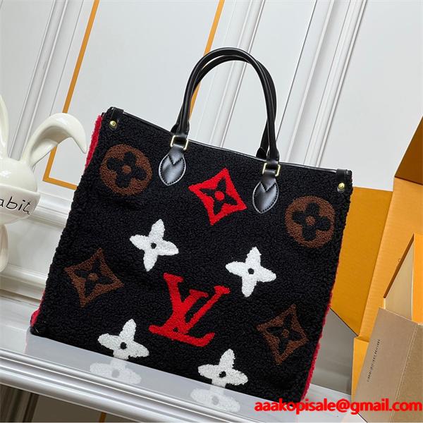 LOUIS VUITTON ルイヴィトン コピー 希少質感 ふわもこ暖か 高級デザイン トートバッグ