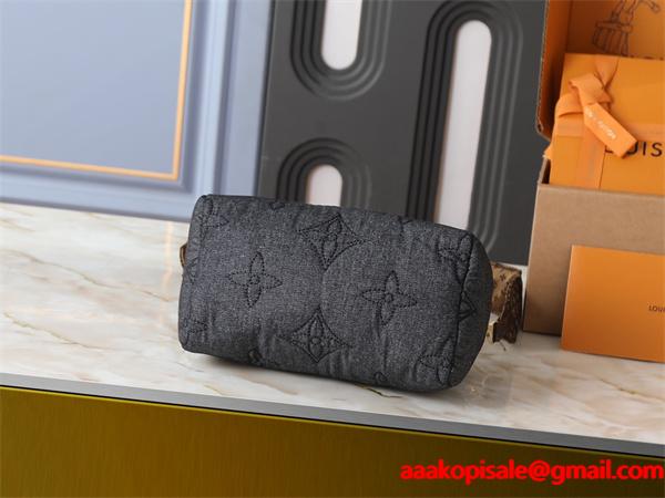LOUIS VUITTON ルイヴィトン コピー 魅力人気 2025新作 ダークグレー デニム調 ボストンバッグ