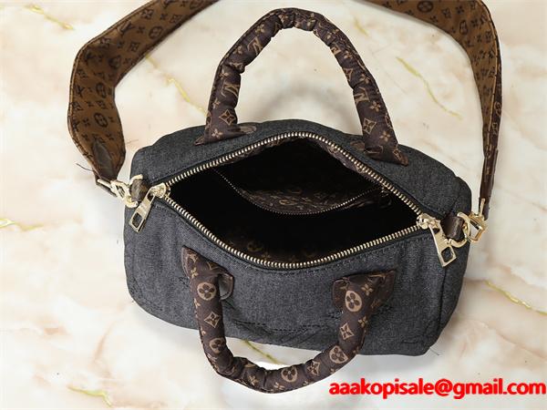 LOUIS VUITTON ルイヴィトン コピー 魅力人気 2025新作 ダークグレー デニム調 ボストンバッグ