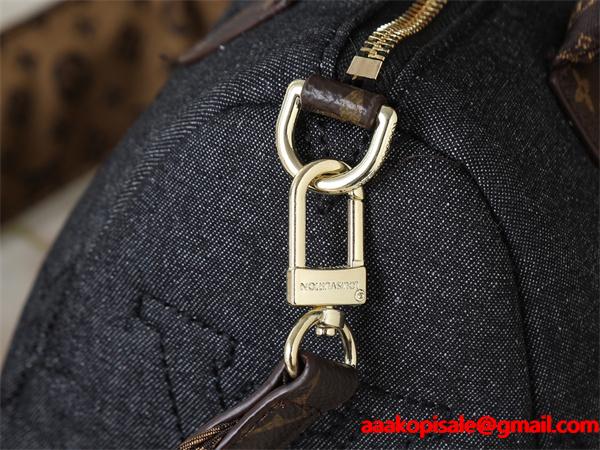 LOUIS VUITTON ルイヴィトン コピー 魅力人気 2025新作 ダークグレー デニム調 ボストンバッグ