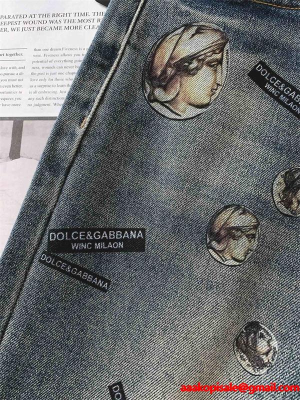 DOLCE&GABBANA 激安 2025新作 スリムデニム メンズ ジーンズ ロゴパッチ装飾 ヴィンテージウォッシュ ハイグレード仕様