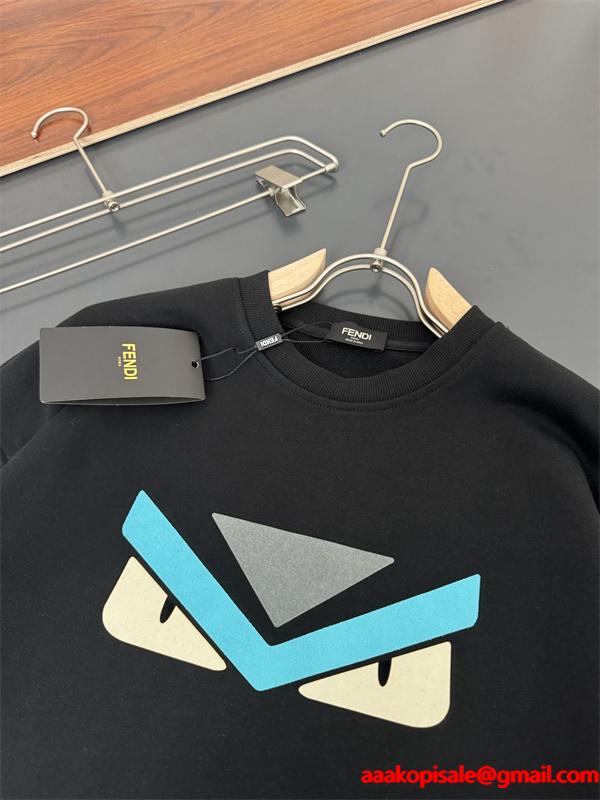 防風対策 モンスターアイ ブラック FENDI フェンディ コピー スウェット 新作