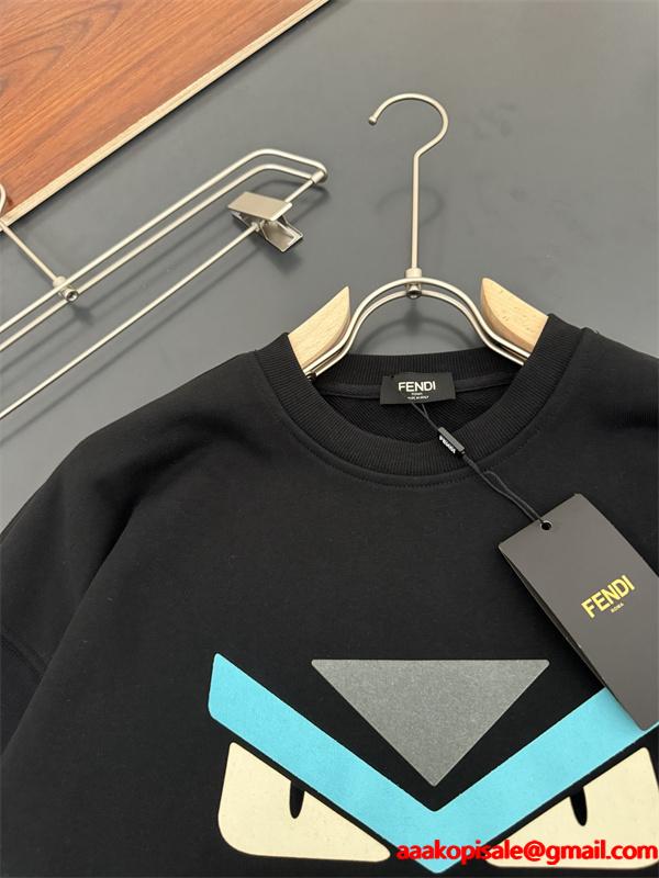 防風対策 モンスターアイ ブラック FENDI フェンディ コピー スウェット 新作