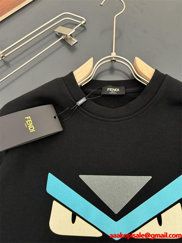 防風対策 モンスターアイ ブラック FENDI フェンディ コピー スウェット 新作