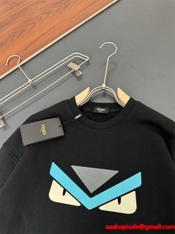 防風対策 モンスターアイ ブラック FENDI フェンディ コピー スウェット 新作