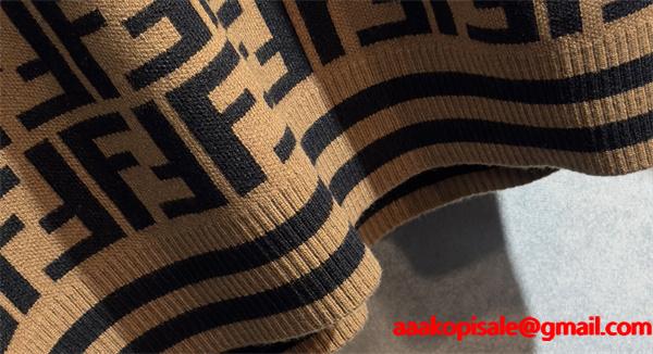 冬支度 FF総柄 ブラウン FENDI フェンディ スーパーコピー ニット 売れ筋 おすすめ