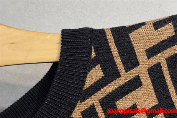 冬支度 FF総柄 ブラウン FENDI フェンディ スーパーコピー ニット 売れ筋 おすすめ
