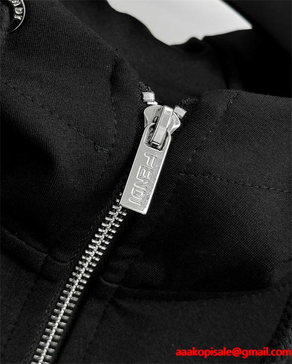 保温仕様 モンスターアイ ジップ FENDI フェンディ コピー パーカー プレミアム