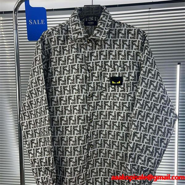 FENDI フェンディ コピー 2025秋冬注目・柔らかフィット FF総柄 デニムジャケット 人気