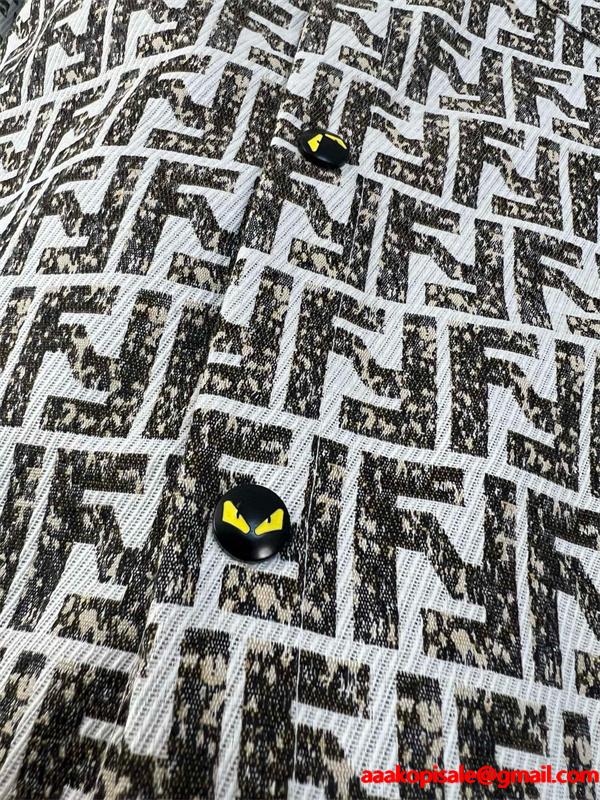 FENDI フェンディ コピー 2025秋冬注目・柔らかフィット FF総柄 デニムジャケット 人気