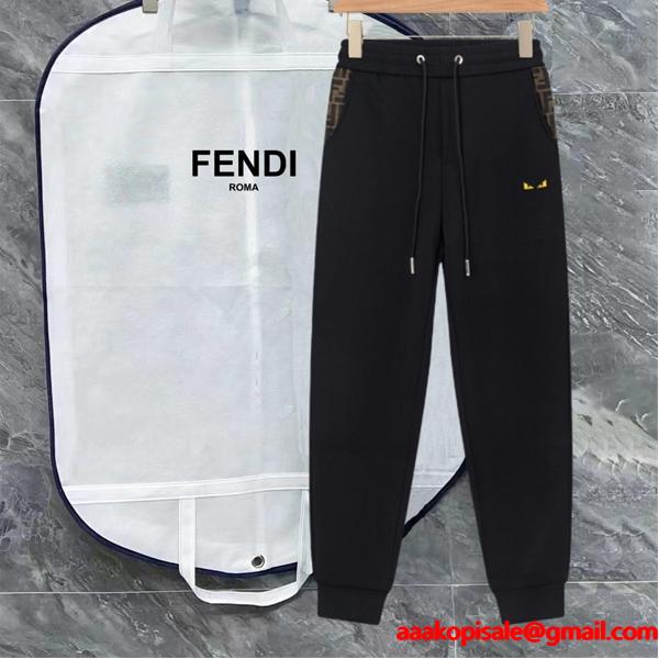 2025秋冬本格・快適フィット サイドロゴ FENDI フェンディ コピー スウェットパンツ 売れ行きUP