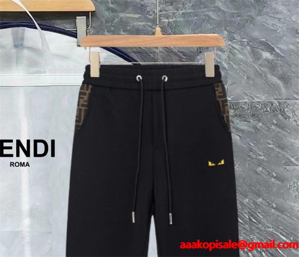 2025秋冬本格・快適フィット サイドロゴ FENDI フェンディ コピー スウェットパンツ 売れ行きUP