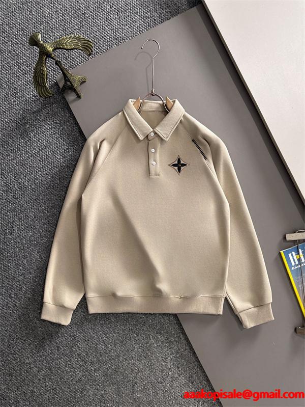 LOUIS VUITTON ルイヴィトン コピー 2025秋冬 新定番 高級シルエット カーキ スウェットトップス 今季話題