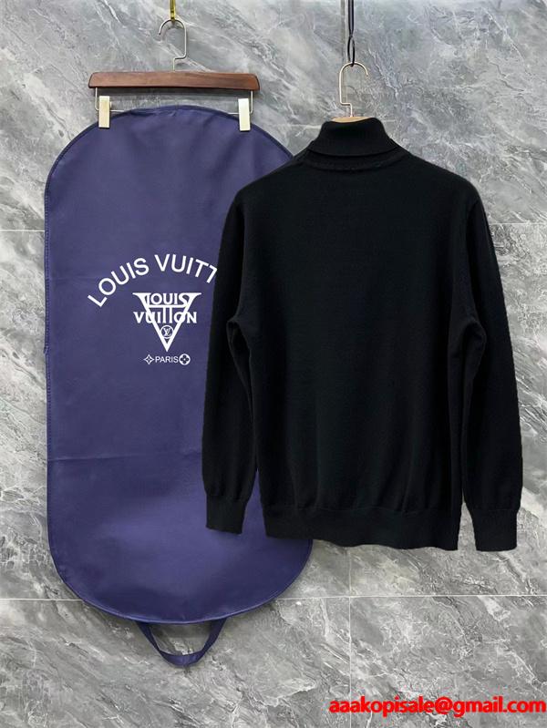 2025秋冬 保温仕立て 上質ニット ホワイト タートルネック 今季人気急上昇 LOUIS VUITTON ルイヴィトン コピー