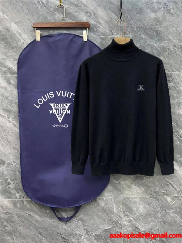 2025秋冬 保温仕立て 上質ニット ホワイト タートルネック 今季人気急上昇 LOUIS VUITTON ルイヴィトン コピー