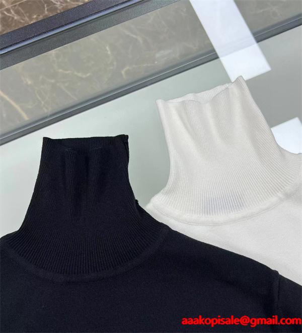 2025秋冬 保温仕立て 上質ニット ホワイト タートルネック 今季人気急上昇 LOUIS VUITTON ルイヴィトン コピー