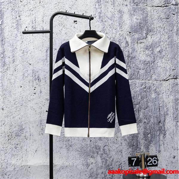 洗練 レトロ スポーティ ニットジャケット 2025年秋冬の新定番 LOUIS VUITTON ルイヴィトン コピー