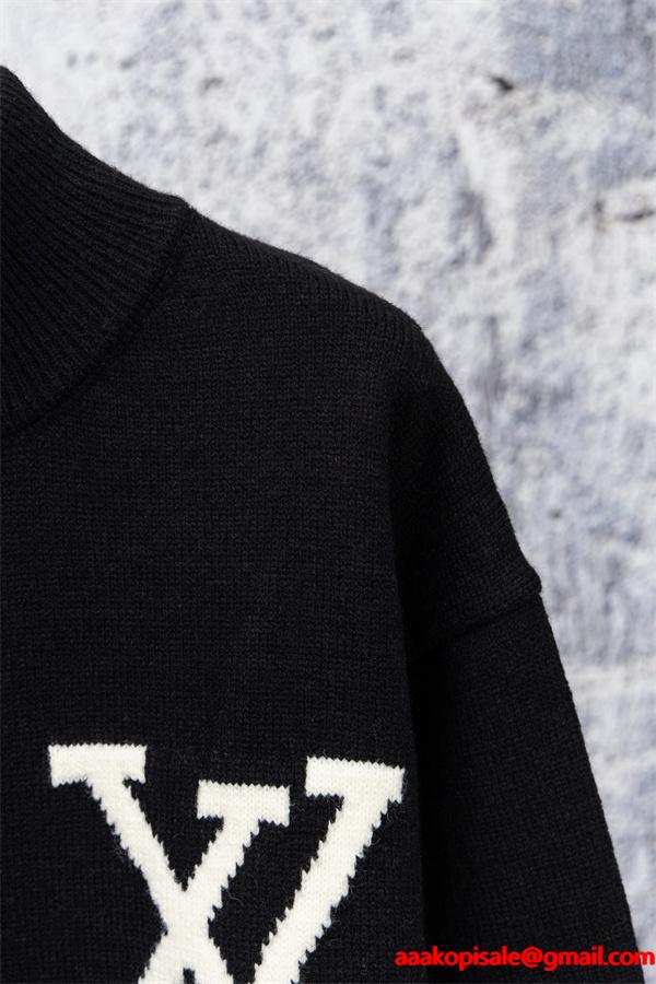 2025秋冬注目 グレー 洗練 シック ニットブルゾン LOUIS VUITTON ルイヴィトン スーパーコピー