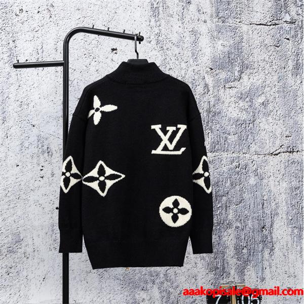 2025秋冬注目 グレー 洗練 シック ニットブルゾン LOUIS VUITTON ルイヴィトン スーパーコピー